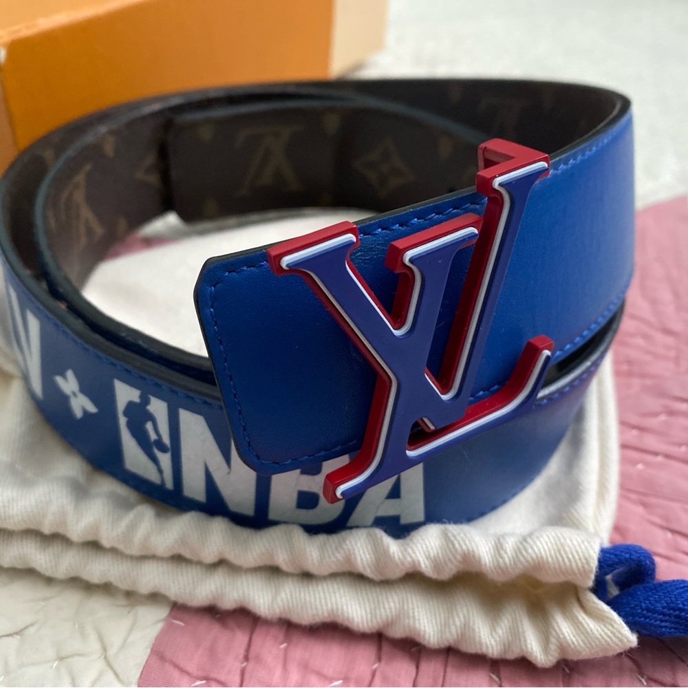 Louis Vuitton LV + NBA Reversible Monogram Belt